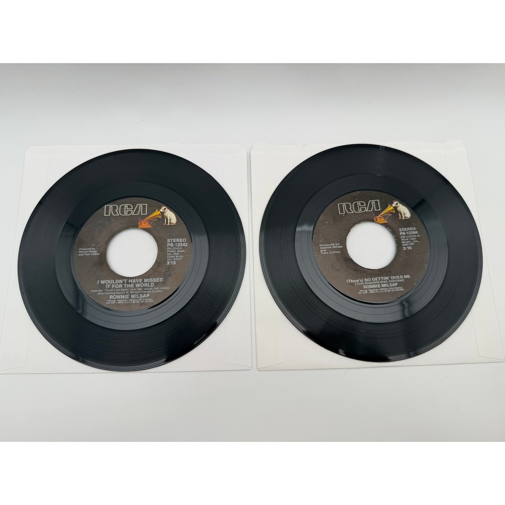 Ronnie Milsap 45 RPM Vinyl Lot No Gettin Over Me I Wouldnt Have Missed It RCA 81